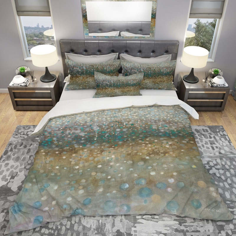 Brown Rain - Geometric Duvet Cover Set