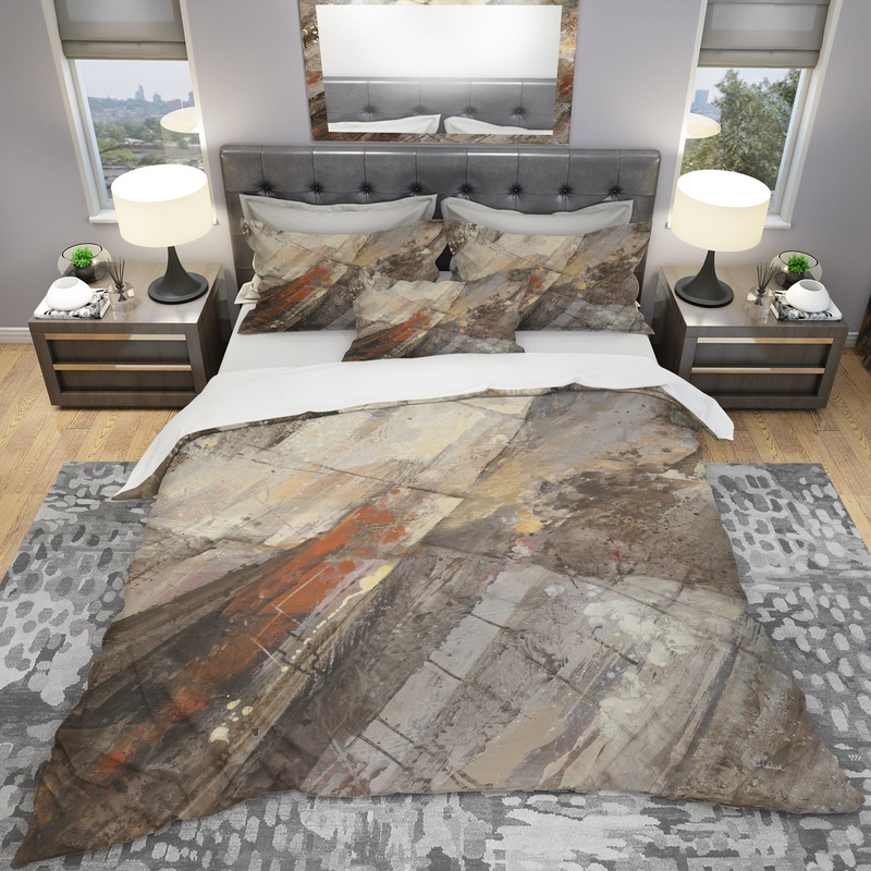Fire and Ice Minerals III - Geometric Duvet Cover Set