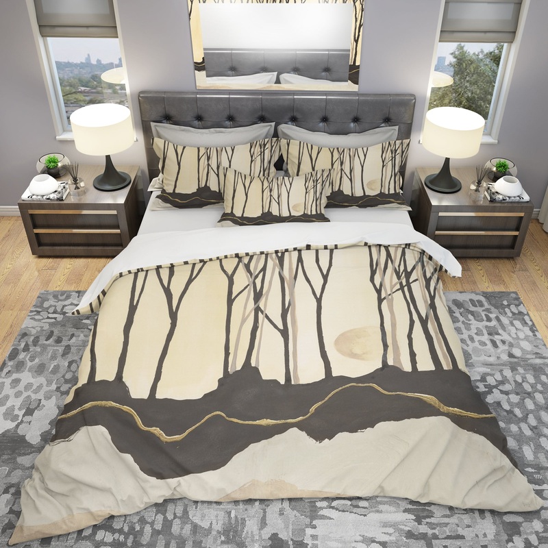 Geometric Forest - Geometric Duvet Cover Set