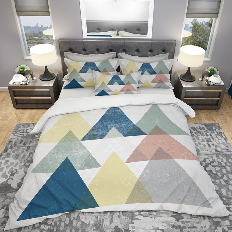Geometrical Composition Triangles II - Geometric Duvet Cover Set