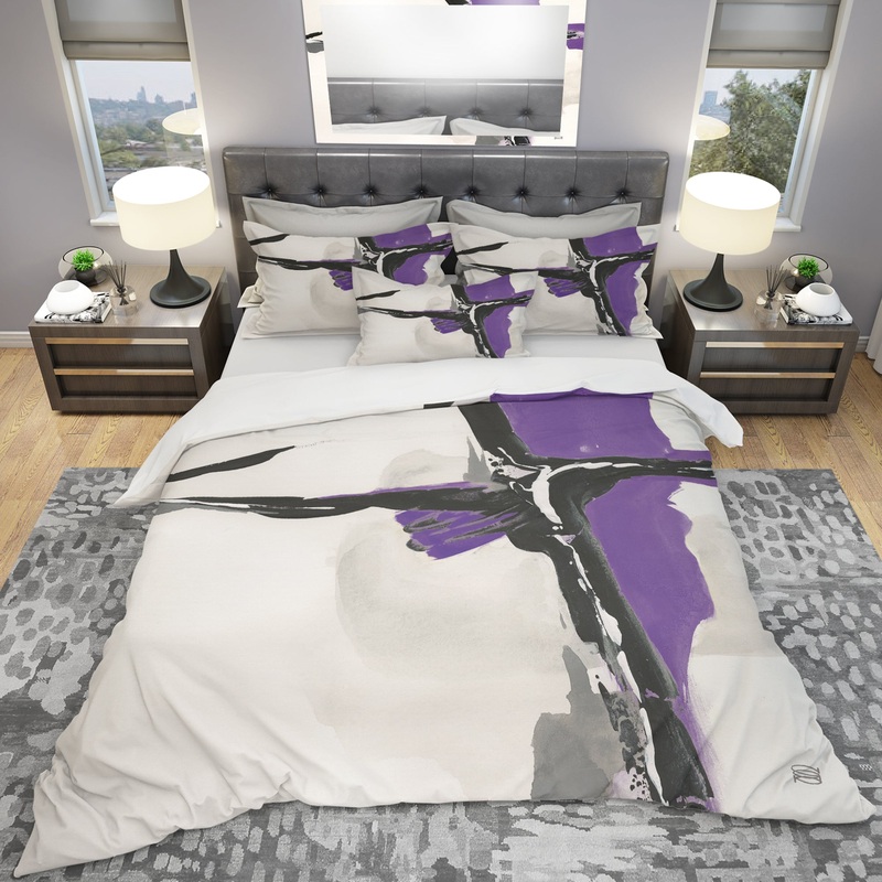 Glam Cerulean I - Geometric Duvet Cover Set
