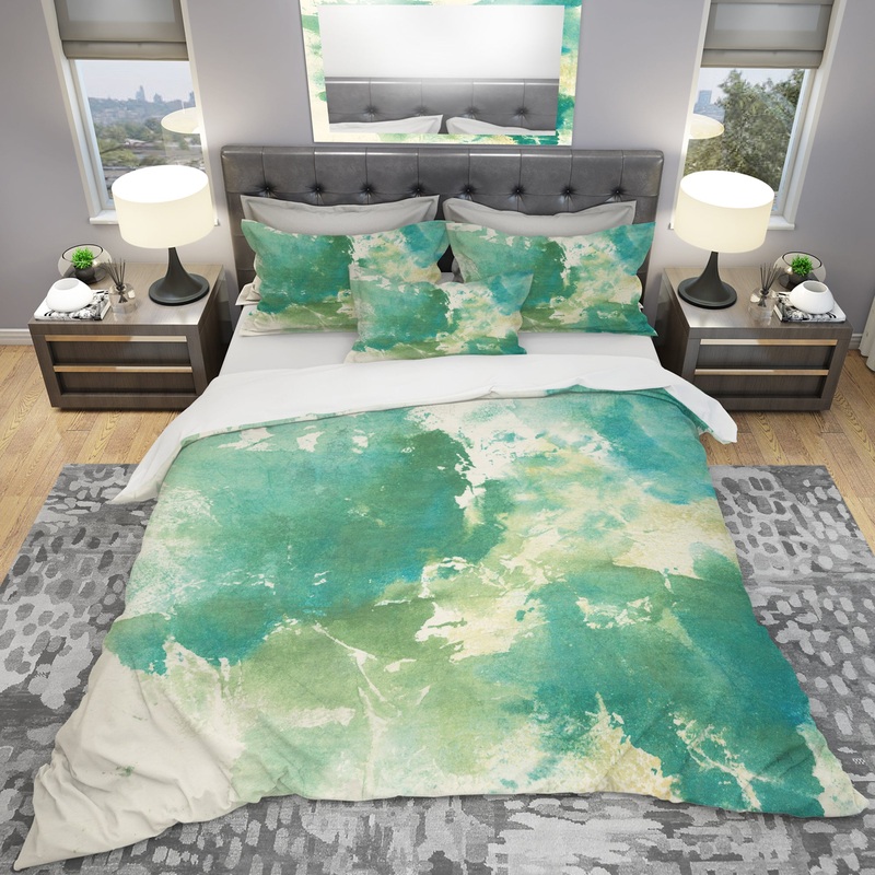 Watercolor Rock I - Geometric Duvet Cover Set
