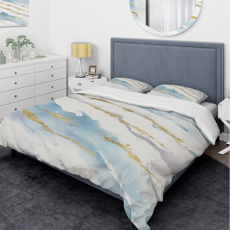 Abstract Drift v2 - Glam Duvet Cover Set
