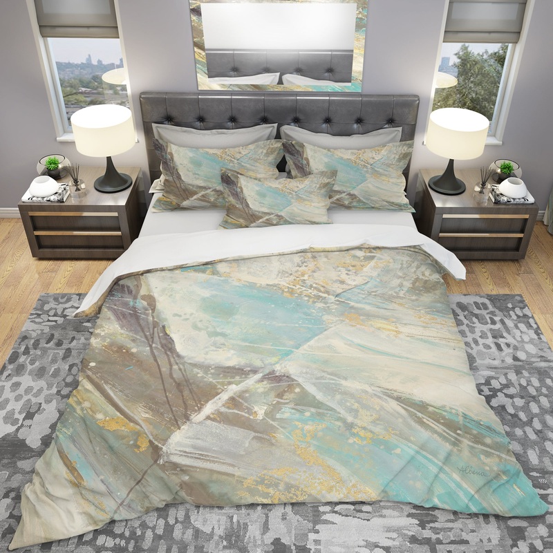 Blue Geometric Water - Geometric Duvet Cover Set