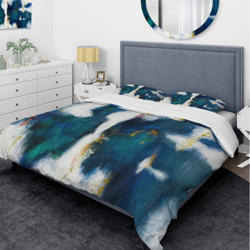 Blue Glam Texture I - Glam Duvet Cover Set