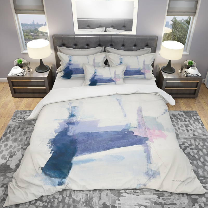 Blue Interlude - Geometric Duvet Cover Set