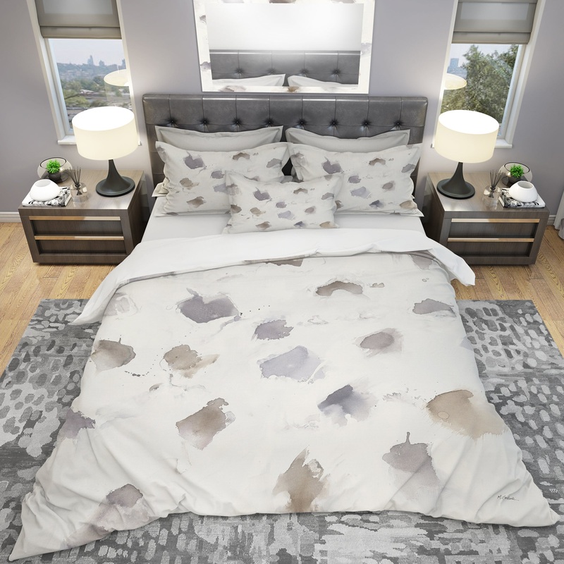 Brown Nougat - Geometric Duvet Cover Set