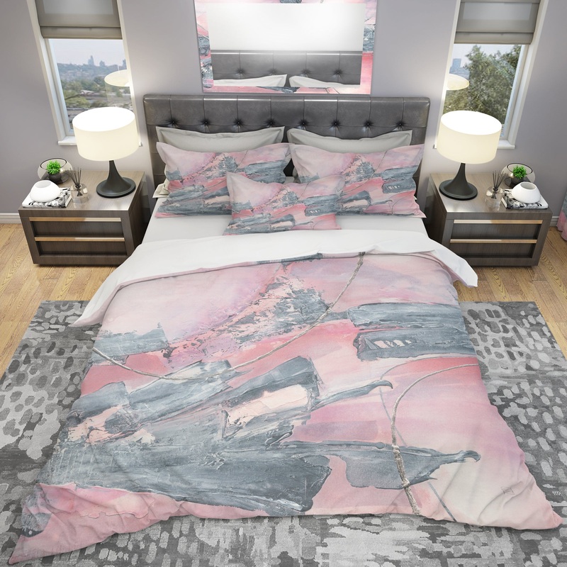 Durty Shabby Pink Blush III - Shabby Duvet Cover Set