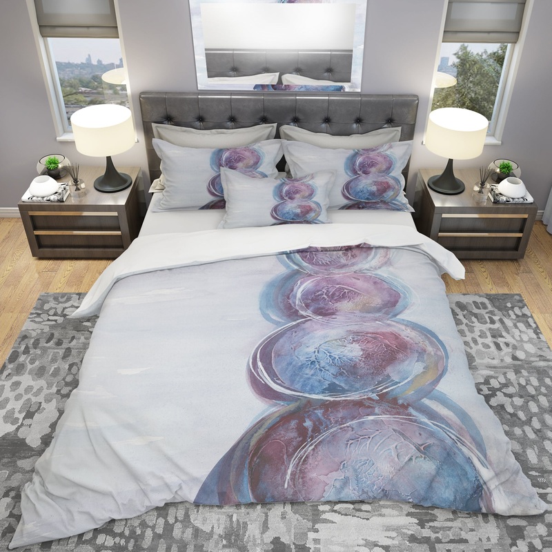 Purple Starting Over I - Geometric Duvet Cover Set