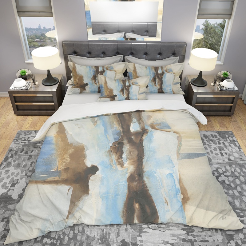 River Run I - Geometric Duvet Cover Set