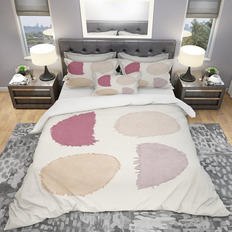 Unique Beige Circle Designs II - Geometric Duvet Cover Set