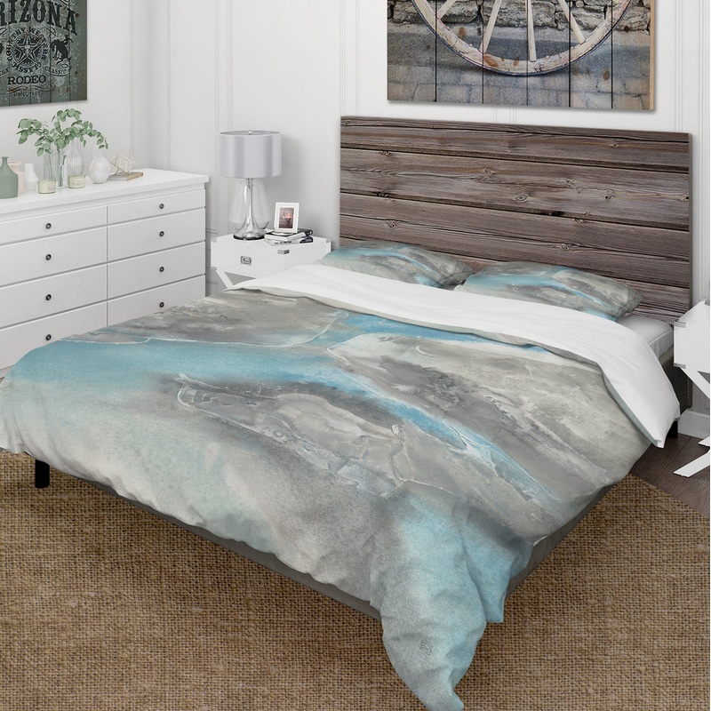Watercolor Minimal Blue Tones II - Cottage Duvet Cover Set