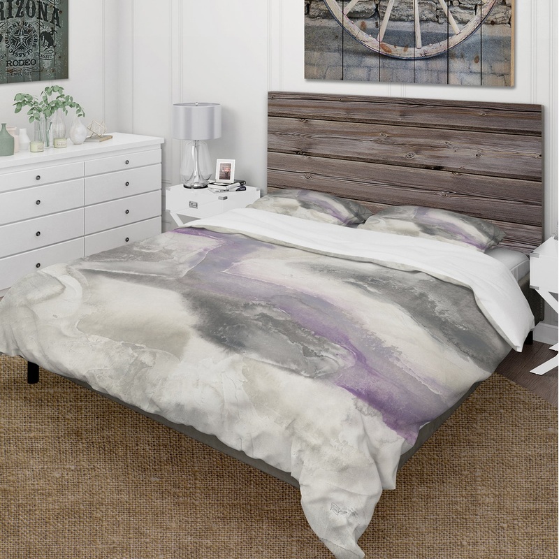 Watercolor Minimal Purple Tones II - Cottage Duvet Cover Set