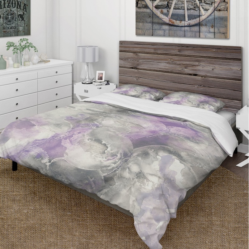 Watercolor Minimal Purple Tones III - Cottage Duvet Cover Set
