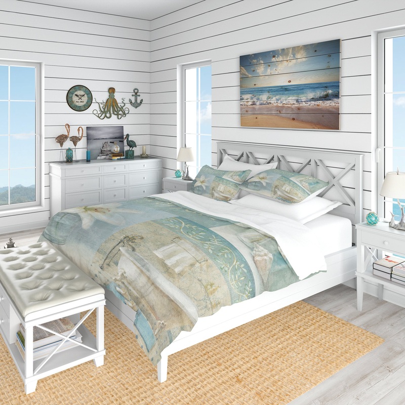 Bathroom Lily Parfum Bath Story - Coastal Duvet Cover Set