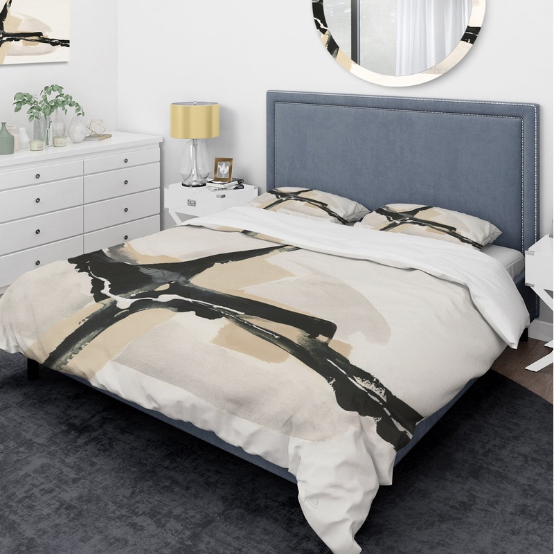Creamy Tan Form II - Glam Duvet Cover Set