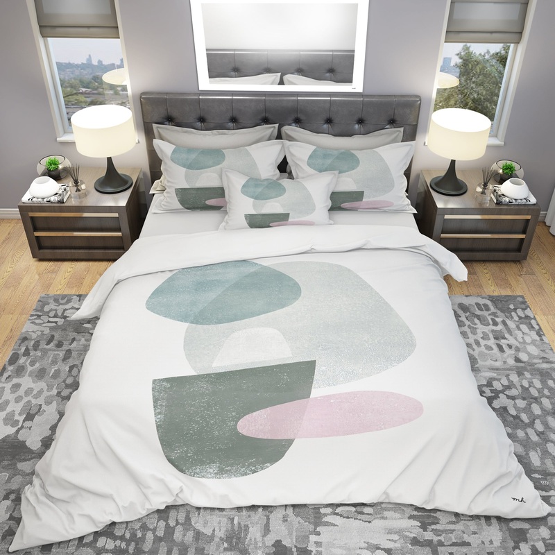 Distressed Dream IV - Geometric Duvet Cover Set