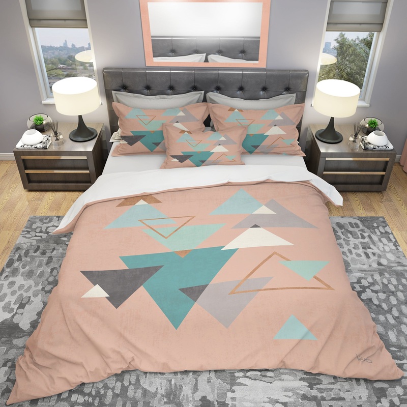 Geometric hexagons Pattern III - Geometric Duvet Cover Set