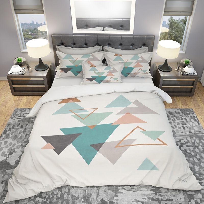 Geometric hexagons Pattern V - Geometric Duvet Cover Set