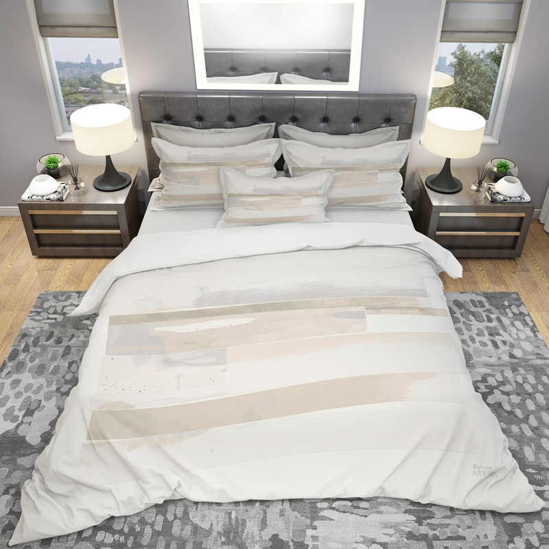 Geometric Neutral Form IV - Geometric Duvet Cover Set