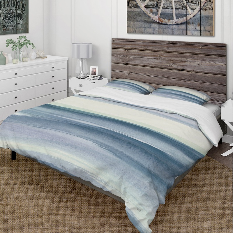 Mint Indigo Dawn I - Cottage Duvet Cover Set