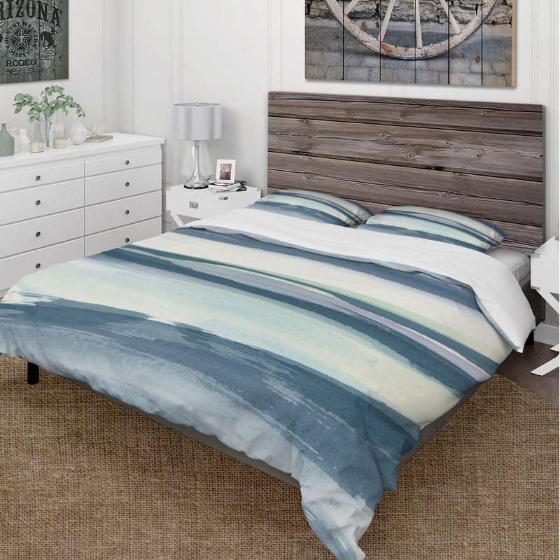 Mint Indigo Dawn II - Cottage Duvet Cover Set