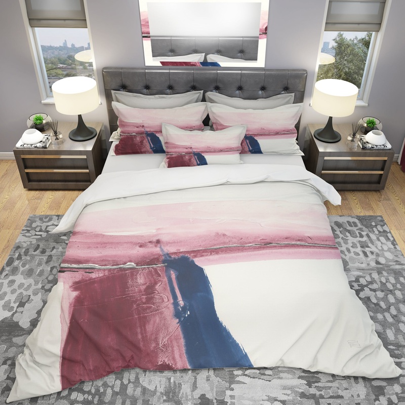 Patch of Dirty Pink I - Geometric Duvet Cover Set