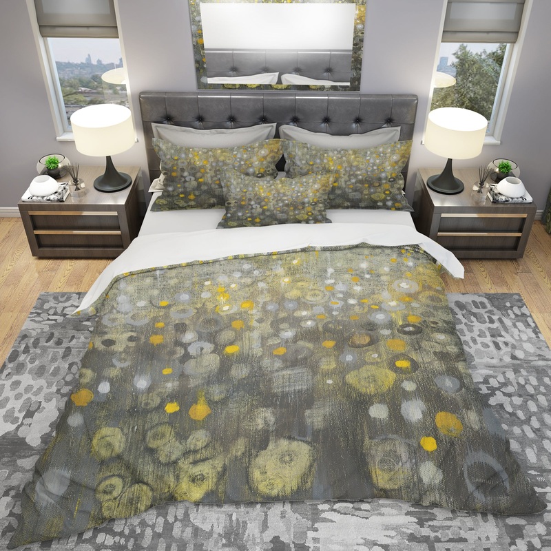 Rain Abstract V - Geometric Duvet Cover Set