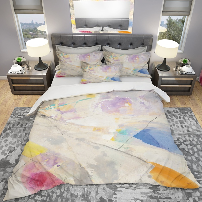 Spring Minimalist Confetti I - Geometric Duvet Cover Set
