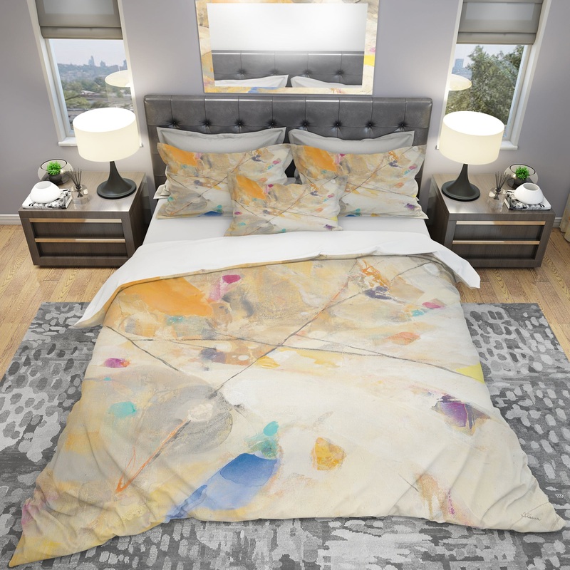 Spring Minimalist Confetti II - Geometric Duvet Cover Set