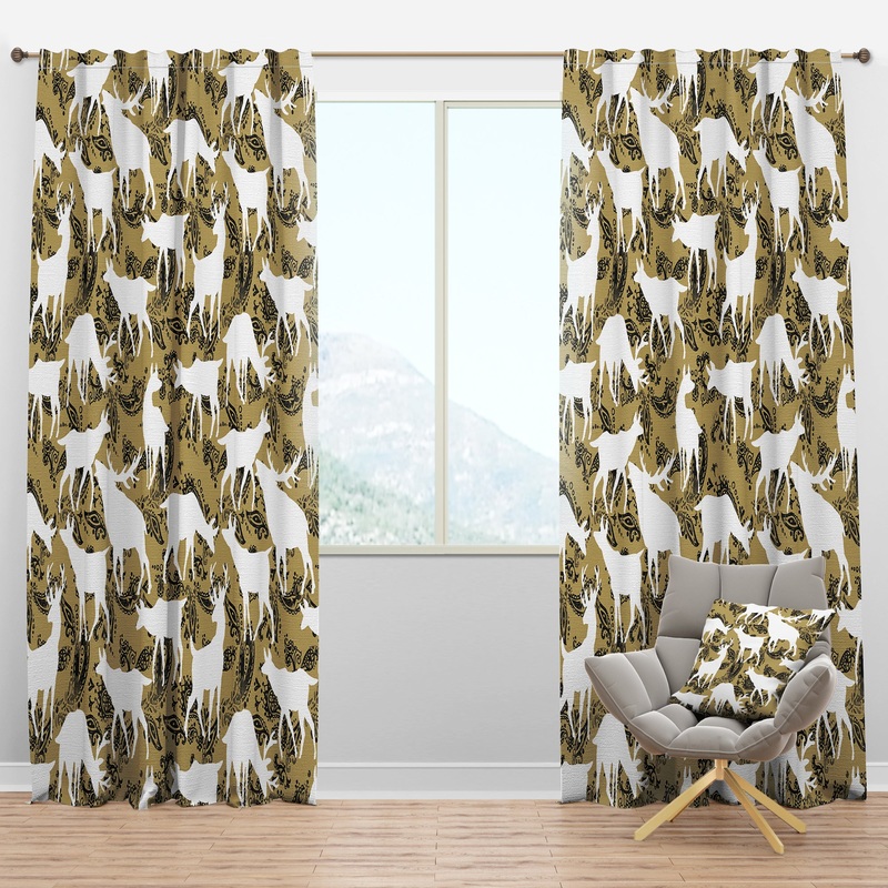 Wild animals seamless pattern - Animals Curtain Panels