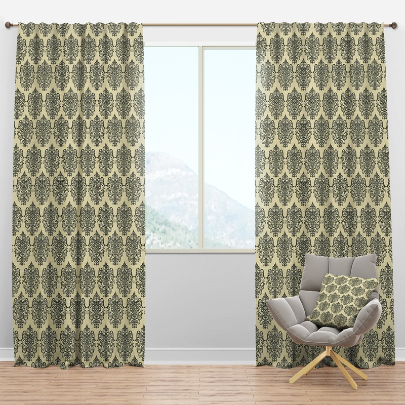 Abstract Design Retro Pattern III - Mid-Century Modern Curtain Panels