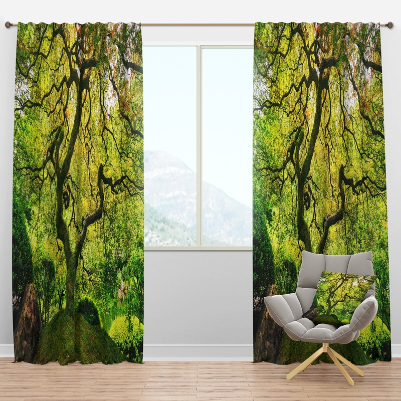 Amazing Green Tree - Photography Curtain Panels
