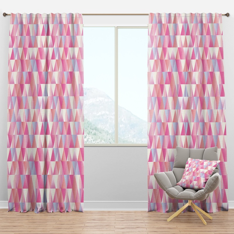Diamond Retro VI - Mid-Century Modern Curtain Panels