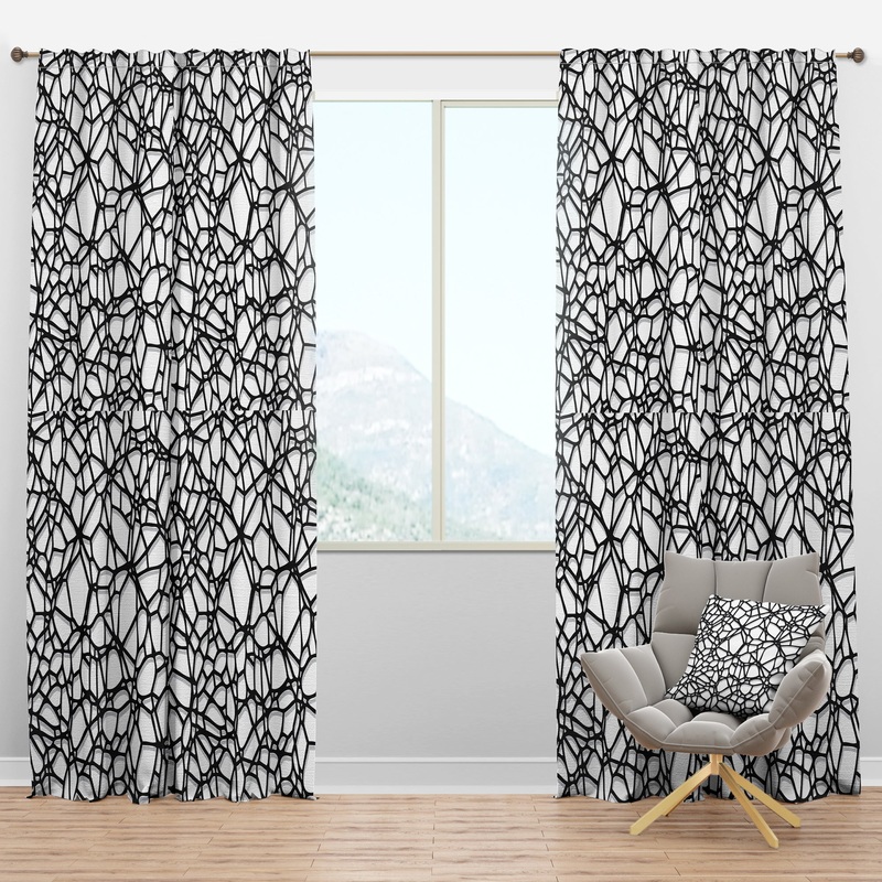 Abstract Mosaic Pattern - Modern & Contemporary Curtain Panels