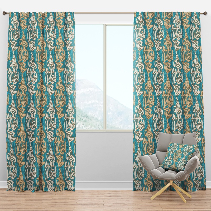 Arabesque Pattern - Oriental Curtain Panels