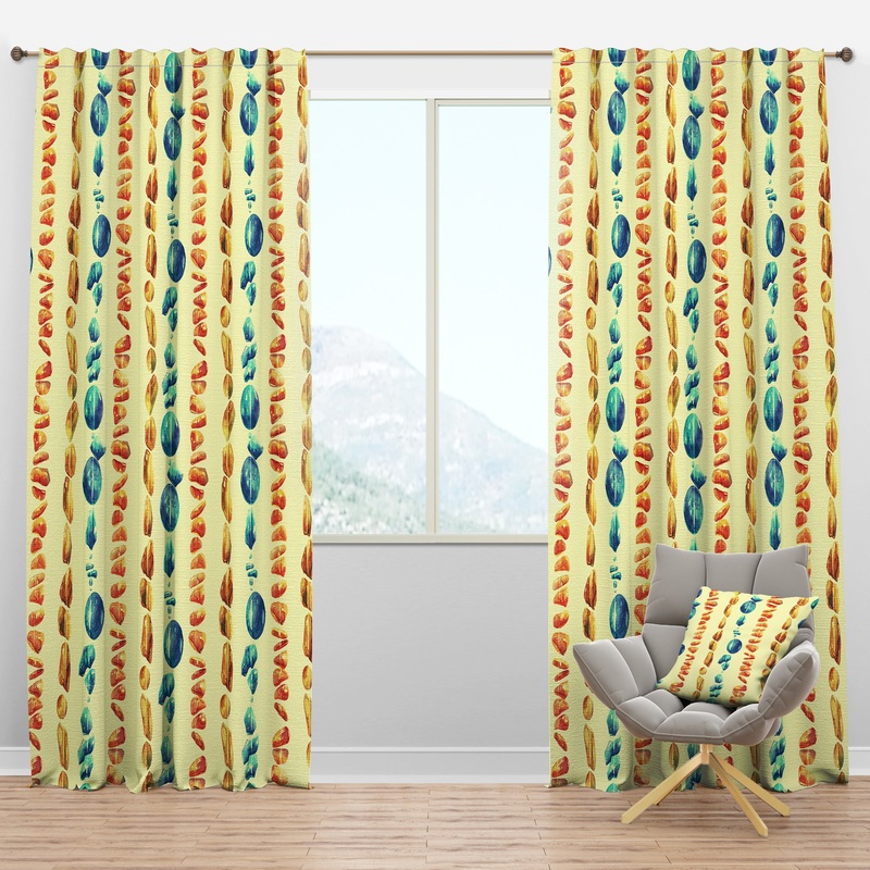 Beads From Natural Semiprecious Stones - Bohemian & Eclectic Curtain Panels