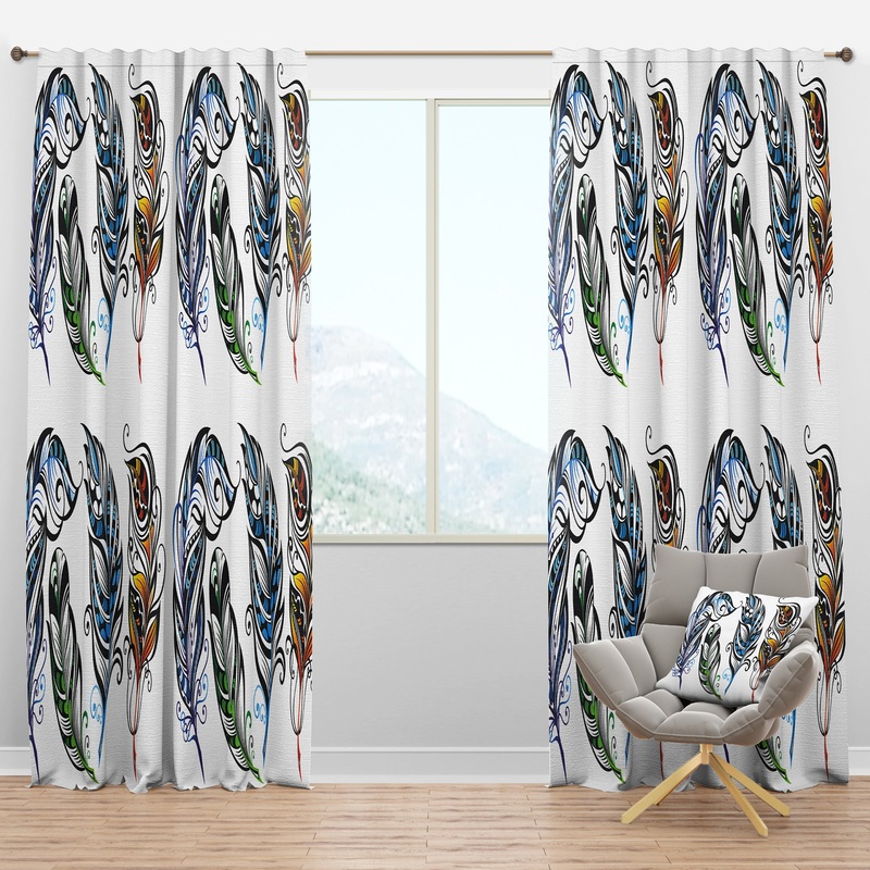 Feathers - Southwestern Curtain Panels