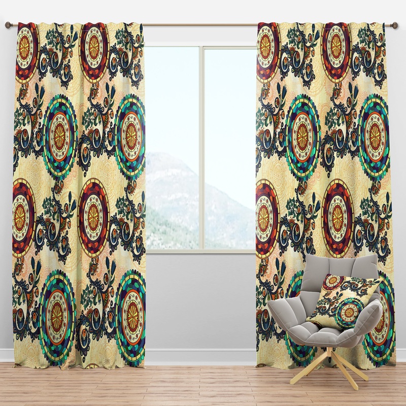 Floral Paisley Ethnic - Bohemian & Eclectic Curtain Panels