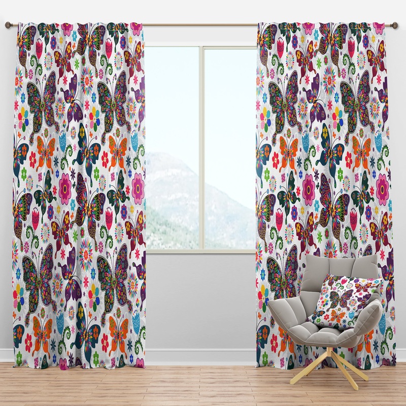 Spring Pattern - Bohemian & Eclectic Curtain Panels