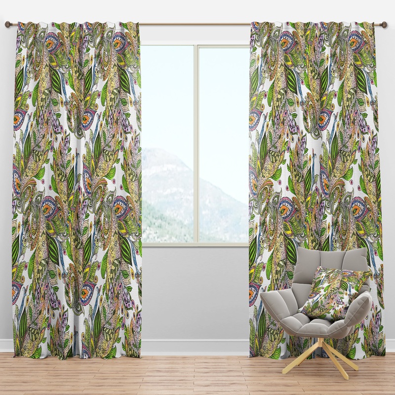 Texture Watercolor Abstract Pattern - Bohemian & Eclectic Curtain Panels