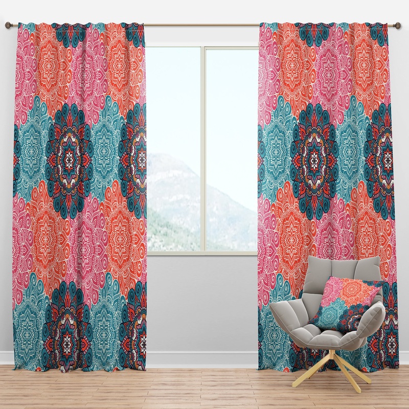 Vintage Arabic Decorative Elements - Bohemian & Eclectic Curtain Panels