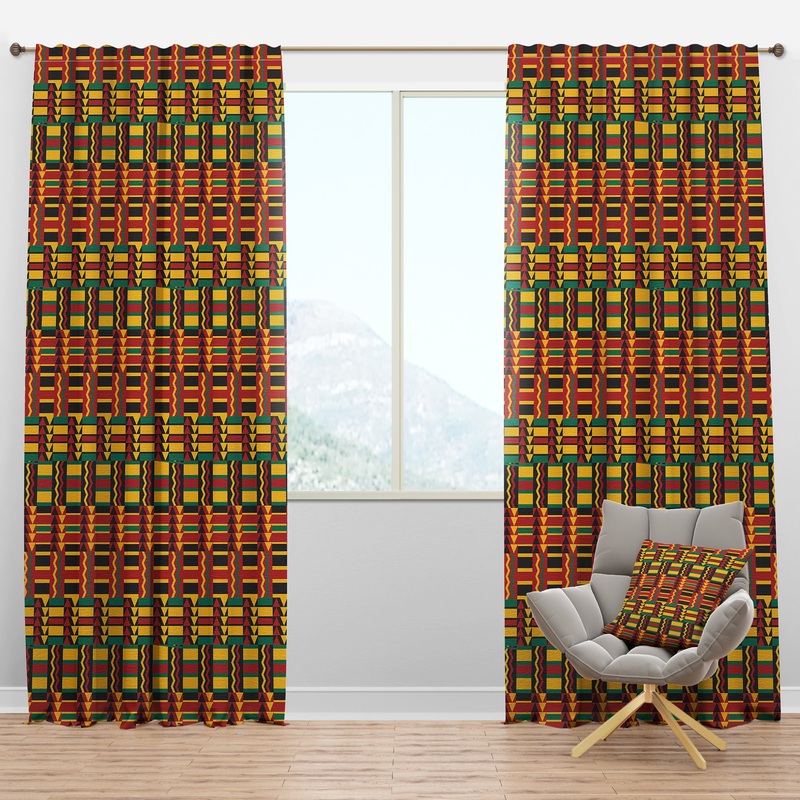 African Pattern - Tropical Curtain Panels