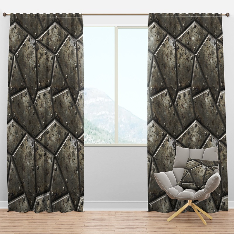 Armor Texture - Bohemian & Eclectic Curtain Panels