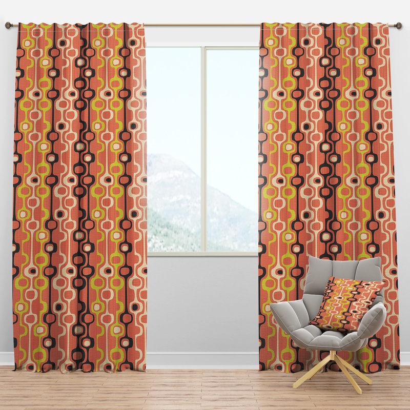 Carson Carrington Tannflo 'Retro Abstract Design XIII - Curtain Panels