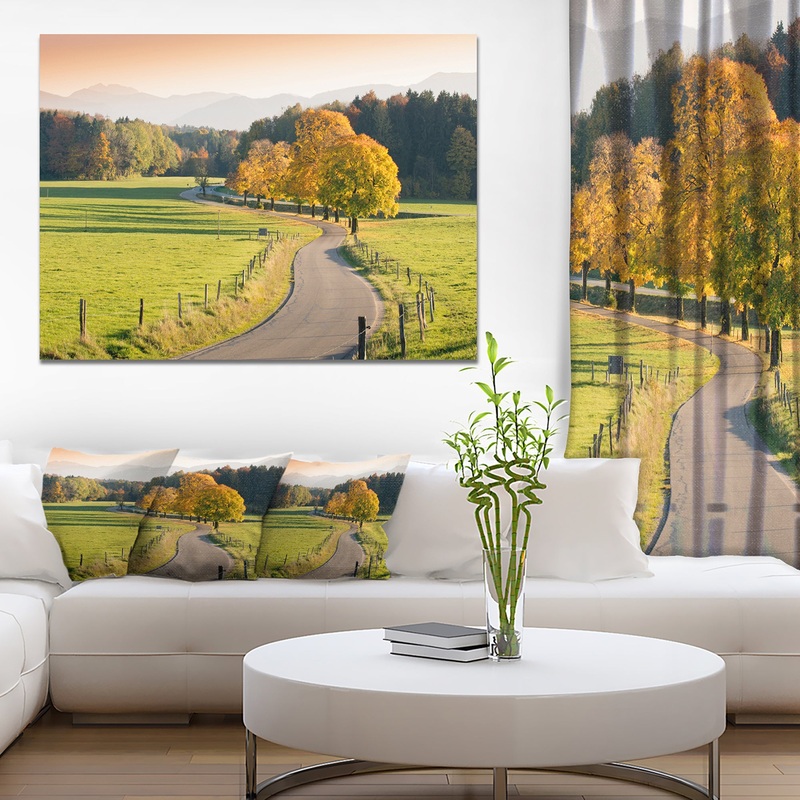 Winding Country Road in the Fall - Landscape Wall Artwork