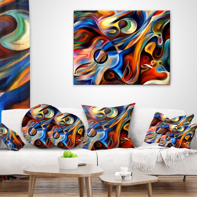 Abstract Music and Rhythm - Abstract Throw Pillow