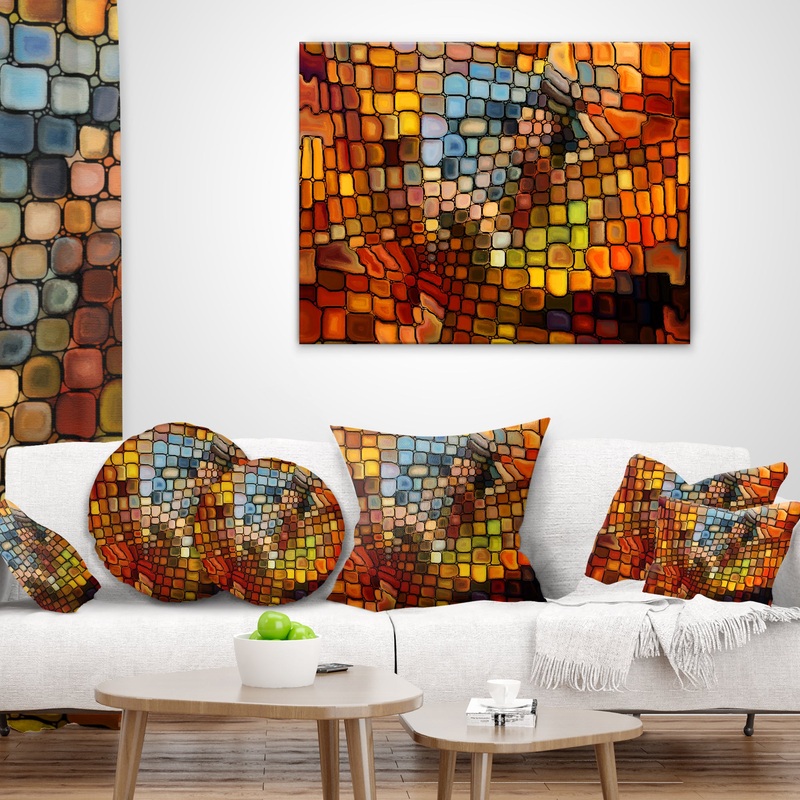 Dreaming of Stained Glass - Abstract Throw Pillow
