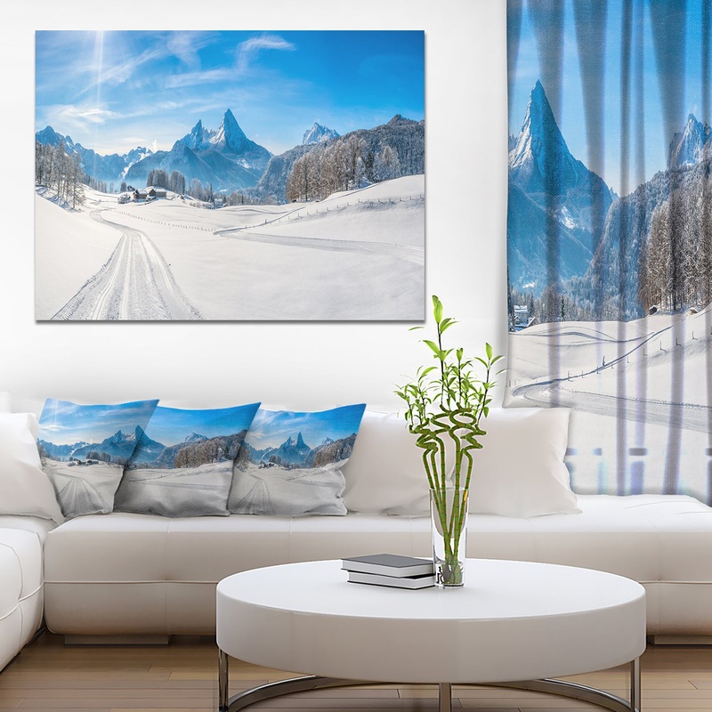 Winter in Bavarian Alps Panorama - Landscape Wall Artwork