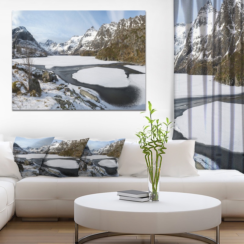 Winter in Lofoten Islands - Extra Large Landscape Canvas Art Print